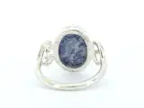 Zilveren sterling ring met blauwe edelsteen – foto 4 – kavel bij Onlineveilingmeester