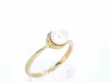 Gouden ring met diamanten en een parel – foto 4 – kavel bij Onlineveilingmeester