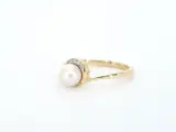 Gouden ring met diamanten en een parel – foto 8 – kavel bij Onlineveilingmeester
