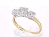 Gouden ring met drie chatons van diamanten 0.75 carat – foto 4 – kavel bij Onlineveilingmeester