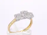 Gouden ring met drie chatons van diamanten 0.75 carat – foto 5 – kavel bij Onlineveilingmeester