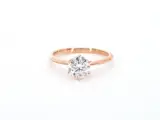 Rosegouden ring met een briljant geslepen diamant van 1.00 carat – foto 6 – kavel bij Onlineveilingmeester