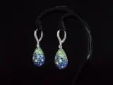 Oorhangers van 18 carats goud met diamanten van hoge kwaliteit en blauwe saffieren – foto 3 – kavel bij Onlineveilingmeester