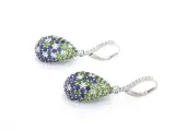Oorhangers van 18 carats goud met diamanten van hoge kwaliteit en blauwe saffieren – foto 8 – kavel bij Onlineveilingmeester