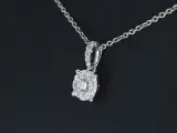 Witgouden entourage hanger met briljant geslepen diamanten, excl. ketting – foto 3 – kavel bij Onlineveilingmeester