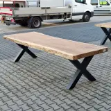 Boomstam eettafel – foto 2 – kavel bij Onlineveilingmeester, Raalte