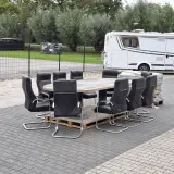 Vergadertafel met 10x stoel en ca. 70 m² laminaatvloer – kavel bij Onlineveilingmeester, Raalte
