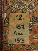 Prachtig handgeknoopt Perzisch tapijt - vermoedelijk Tabriz - 153 x 100 cm – foto 7 – kavel bij De Kringwinkel, Antwerpen