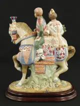 Armán (Segorbe) - 'Grupa Valenciana' porseleinen beeld Valenciaans koppel te paard - 37 cm – foto 3 – kavel bij De Kringwinkel, Antwerpen