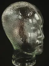 Vintage Glazen Mannequin Hoofd – Jaren 60/70 – foto 4 – kavel bij De Kringwinkel, Antwerpen