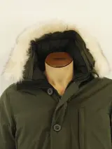 Canada Goose warme kakigroene heren winterjas met bontkraag - maat: S – foto 3 – kavel bij De Kringwinkel, Antwerpen