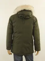 Canada Goose warme kakigroene heren winterjas met bontkraag - maat: S – foto 7 – kavel bij De Kringwinkel, Antwerpen