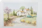 Aquarelschilderij met certificaat: Michèle Gallego – foto 2 – kavel bij De Kringwinkel, Brecht