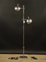 Herda - Vintage space age vloerlamp met dubbele chromen bolspots - jaren 70 – foto 5 – kavel bij De Kringwinkel, Antwerpen
