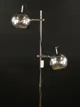 Herda - Vintage space age vloerlamp met dubbele chromen bolspots - jaren 70 – foto 6 – kavel bij De Kringwinkel, Antwerpen