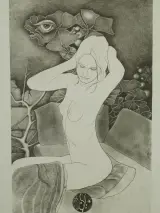 Pierre Dewinter (1935–2013) – Tweeluik litho's vrouwelijke naakt – foto 5 – kavel bij De Kringwinkel, Antwerpen