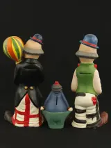 Set van 3 vintage clown spaarpotten in keramiek – foto 3 – kavel bij De Kringwinkel, Antwerpen