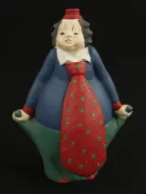 Set van 3 vintage clown spaarpotten in keramiek – foto 6 – kavel bij De Kringwinkel, Antwerpen