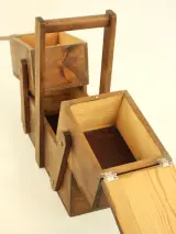 Vintage set van 2 houten naaidozen – foto 6 – kavel bij De Kringwinkel, Antwerpen