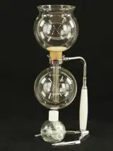 Hellem France – Vintage glazen sifonkoffiezetter – Capaciteit 6 kopjes – Met originele doos – foto 2 – kavel bij De Kringwinkel, Antwerpen