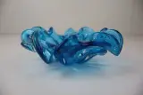 Blauwe Murano-stijl schaal – foto 2 – kavel bij De Kringwinkel, Izegem