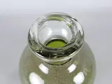 Groene glazen bolvaas met bubbels en brede rand – foto 2 – kavel bij De Kringwinkel, Diest