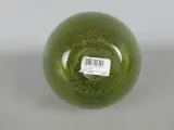 Groene glazen bolvaas met bubbels en brede rand – foto 3 – kavel bij De Kringwinkel, Diest
