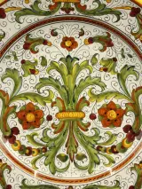 XL Italiaanse Majolica Sierschaal – Ars Deruta – 40 cm – foto 2 – kavel bij De Kringwinkel, Antwerpen