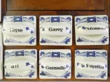 Vintage houten kruidenkastje met keramische lades - Delftsblauw stijl – foto 3 – kavel bij De Kringwinkel, Heverlee