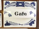 Vintage houten kruidenkastje met keramische lades - Delftsblauw stijl – foto 7 – kavel bij De Kringwinkel, Heverlee