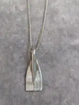 Zilveren ketting met roeispaan hanger - 925 Zilver – foto 3 – kavel bij De Kringwinkel, Gent
