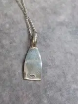 Zilveren ketting met roeispaan hanger - 925 Zilver – foto 4 – kavel bij De Kringwinkel, Gent