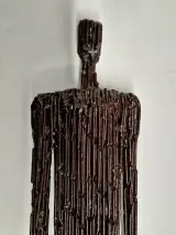 Paar modernistische metalen beelden in de stijl van Alberto Giacometti – foto 13 – kavel bij De Kringwinkel, Gent