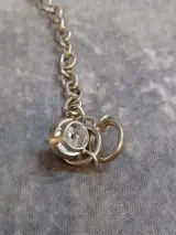 Zilveren schakelarmband met hartenbedel en zirkonia details – foto 3 – kavel bij De Kringwinkel, Gent