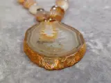 Ketting met natuurlijke agaten en geode-hanger – foto 5 – kavel bij De Kringwinkel, Gent