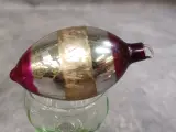 Vintage glazen Ajeko kersthanger in magenta, zilver en goud – foto 4 – kavel bij De Kringwinkel, Gent