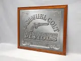 Vintage reclamespiegel "Samuel Colt Patent Repeating Pistols" - pubspiegel in houten lijst – foto 3 – kavel bij De Kringwinkel, Gent