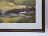 Schilderij van een expressief abstract landschap op papier – foto 8 – kavel bij De Kringwinkel, Gent