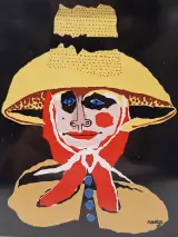 Set van twee ingelijste keramische kunsttegels 'Campesino & Campesina' van César Manrique 1985 – foto 4 – kavel bij De Kringwinkel, Gent