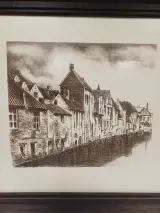 3 ingelijste zwart-wit prenten/etsen Germaan bos – foto 8 – kavel bij De Kringwinkel, Ronse