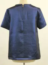 Marc by Marc Jacobs – Donkerblauwe damesblouse met glanzende afwerking – Maat M – foto 5 – kavel bij De Kringwinkel, Antwerpen