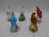 Set van 5 vintage Murano-stijl glazen vogelbeeldjes – foto 4 – kavel bij De Kringwinkel, Diest