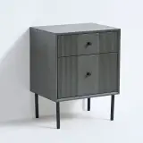 2x Ladekast met 2 laden – 43 x 33 x 54.5 cm – Hout – Donkergrijs VIDI, Skaerm – foto 2 – kavel bij Onlineveilingmeester, Hoogeveen
