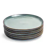 4x Ontbijtborden set van 6 stuks – Ø21 cm - saliegroen VIDI, Verde – foto 3 – kavel bij Onlineveilingmeester, Hoogeveen