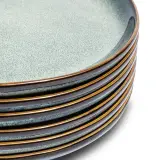 4x Ontbijtborden set van 6 stuks – Ø21 cm - saliegroen VIDI, Verde – foto 2 – kavel bij Onlineveilingmeester, Hoogeveen