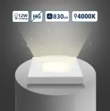 Led slim square ceiling light, Aigostar, 2147483647, wit – foto 2 – kavel bij Onlineveilingmeester