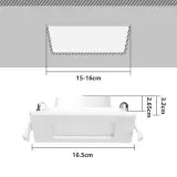 3x LED Slim Inbouwspot - Vierkant - 12W - 750 Lumen, Aigostar, 2147483647, wit – foto 2 – kavel bij Onlineveilingmeester