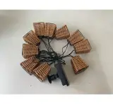 8x Solar Lichtsnoer met Rieten Mandjes, Specilights, 2147483647, bruin – foto 2 – kavel bij Onlineveilingmeester
