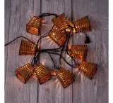 8x Solar Lichtsnoer met Rieten Mandjes, Specilights, 2147483647, bruin – foto 3 – kavel bij Onlineveilingmeester