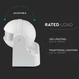 Ca. 10x Infrarood Bewegingssensor - 180° - IP44, V-tac, 2147483647, wit – foto 3 – kavel bij Onlineveilingmeester